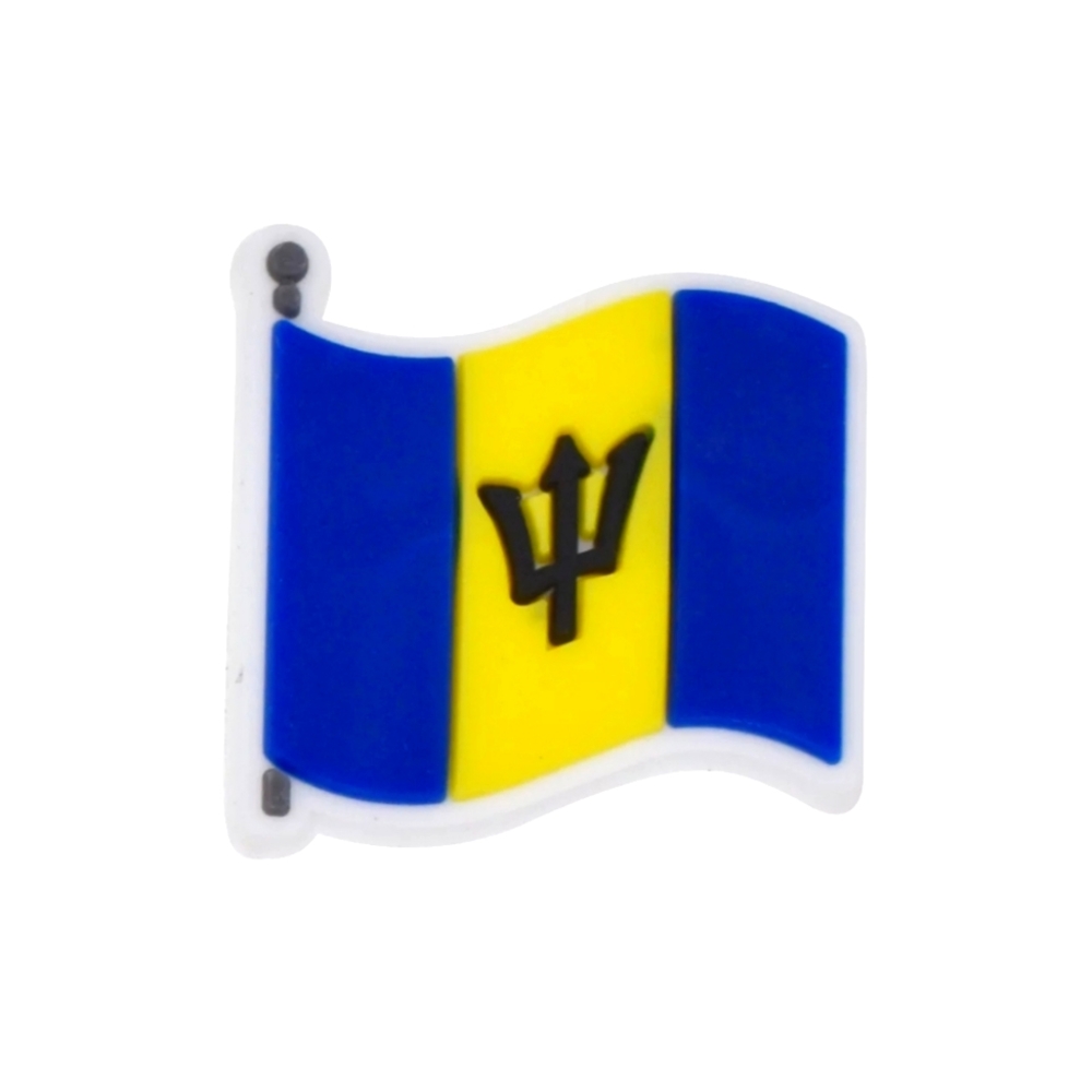 Barbados Flag Croc Charm | Bajan Jibbitz | Shoe Charm | Bracelet Charm